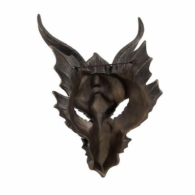 Veronese Design Metallic Bronze Finish Dragon Head Wall Mask Medieval Decor Image 3