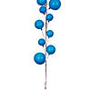 Vickerman 10' Turquoise Pearl Branch Ball Wire Garland. Image 3