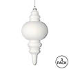 Vickerman 10" White Flocked Finial Ornament, Pack of 3 Image 2