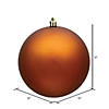 Vickerman 12" Copper Matte Ball Ornament Image 1