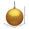 Vickerman 12" Honey Gold Candy Ball Ornament Image 1
