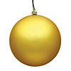 Vickerman 12" Honey Gold Matte Ball Ornament Image 1