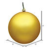 Vickerman 12" Honey Gold Matte Ball Ornament Image 2