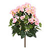 Vickerman 15" Artificial Lt Pink Polyester Begonia Bush Image 1