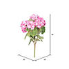 Vickerman 18" Artificial Light Pink Geranium Bush, 4 Pack Image 2