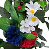 Vickerman 22" Artificial Mixed Floral Wreath With Red, White, And Blue Flowers and Berries Image 1