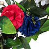 Vickerman 22" Artificial Mixed Floral Wreath With Red, White, And Blue Flowers and Berries Image 3