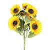 Vickerman 22" Artificial Yellow Sunflower Bush Image 1