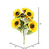 Vickerman 22" Artificial Yellow Sunflower Bush Image 2