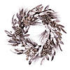 Vickerman 24" Artificial Silver Pinecone Needle Berry Christmas Wreath, Unlit Image 1
