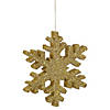 Vickerman 24" Gold Glitter Snowflake Christmas Ornament Image 1