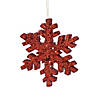 Vickerman 24" Red Glitter Snowflake Christmas Ornament Image 1