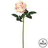 Vickerman 25" Artificial Light Pink Open Rose Stem, 6 per Bag Image 3