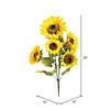 Vickerman 25" Artificial Yellow Sunflower Bush Image 1