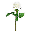 Vickerman 26" Artificial White Rose Stem, 6 per Bag Image 1
