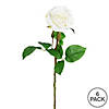 Vickerman 26" Artificial White Rose Stem, 6 per Bag Image 2