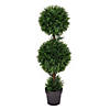 Vickerman 3' Artificial Double Ball Green Cedar Topiary Image 1