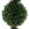 Vickerman 3' Artificial Double Ball Green Cedar Topiary Image 3