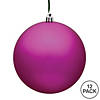 Vickerman 3" Fuchsia Matte Ball Ornament, 12 per Bag Image 2