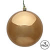 Vickerman 3" Mocha Shiny Ball Ornament, 12 per Bag Image 2