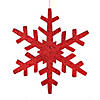 Vickerman 30" Red Glitter Snowflake Christmas Ornament Image 1