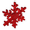 Vickerman 30" Red Glitter Snowflake Christmas Ornament Image 1