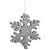 Vickerman 30" Silver Glitter Snowflake Christmas Ornament Image 1