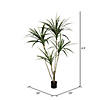 Vickerman 4.5' Potted Artificial Yellow Edge Green Yucca Image 2