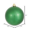 Vickerman 4.75" Green Candy Ball Ornament, 4 per Bag Image 2
