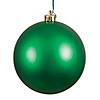Vickerman 4.75" Green Matte Ball Ornament, 4 per Bag Image 1