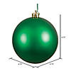 Vickerman 4.75" Green Matte Ball Ornament, 4 per Bag Image 2