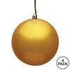 Vickerman 4.75" Honey Gold Candy Ball Ornament, 4 per Bag Image 3