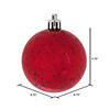 Vickerman 4.75" Red Shiny Mercury Ball Ornament, 4 per Bag Image 1