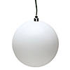 Vickerman 4.75" White Matte Ball Ornament, 4 per Bag Image 1