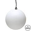 Vickerman 4.75" White Matte Ball Ornament, 4 per Bag Image 2