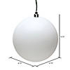 Vickerman 4.75" White Matte Ball Ornament, 4 per Bag Image 3