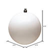 Vickerman 4.75" White Shiny Ball Ornament, 4 per Bag Image 1