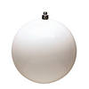 Vickerman 4.75" White Shiny Ball Ornament, 4 per Bag Image 2