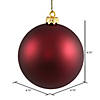 Vickerman 4.75" Wine Matte Ball Ornament, 4 per Bag Image 2