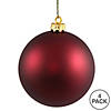 Vickerman 4.75" Wine Matte Ball Ornament, 4 per Bag Image 3