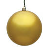 Vickerman 4" Gold Candy Ball Ornament, 6 per Bag Image 1