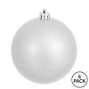 Vickerman 4" Silver Candy Ball Ornament, 6 per Bag Image 4