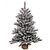 Vickerman 42" Flocked Anoka Pine Artificial Christmas Tree, Unlit Image 1