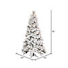 Vickerman 6.5' Flocked Atka Slim Artificial Christmas Tree, Warm White Wide Angle LED lights Image 2