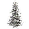 Vickerman 6.5' Flocked Sierra Fir Christmas Tree with Multi-Colored LED Lights Image 1