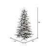 Vickerman 6.5' Flocked Sierra Fir Christmas Tree with Multi-Colored LED Lights Image 2