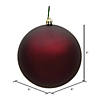 Vickerman 6" Burgundy Matte Ball Ornament, 4 per Bag Image 1
