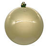 Vickerman 6" Champagne Pearl UV Drilled Ball Ornament, 4 per bag. Image 1