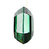 Vickerman 6" Dark Green Square Jewel Glitter Ornament. Includes 2 pieces per bag. Image 1