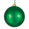 Vickerman 6" Emerald Shiny Ball Ornament, 4 per Bag Image 1